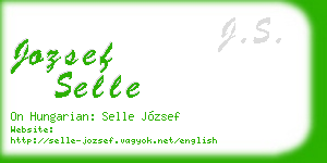 jozsef selle business card